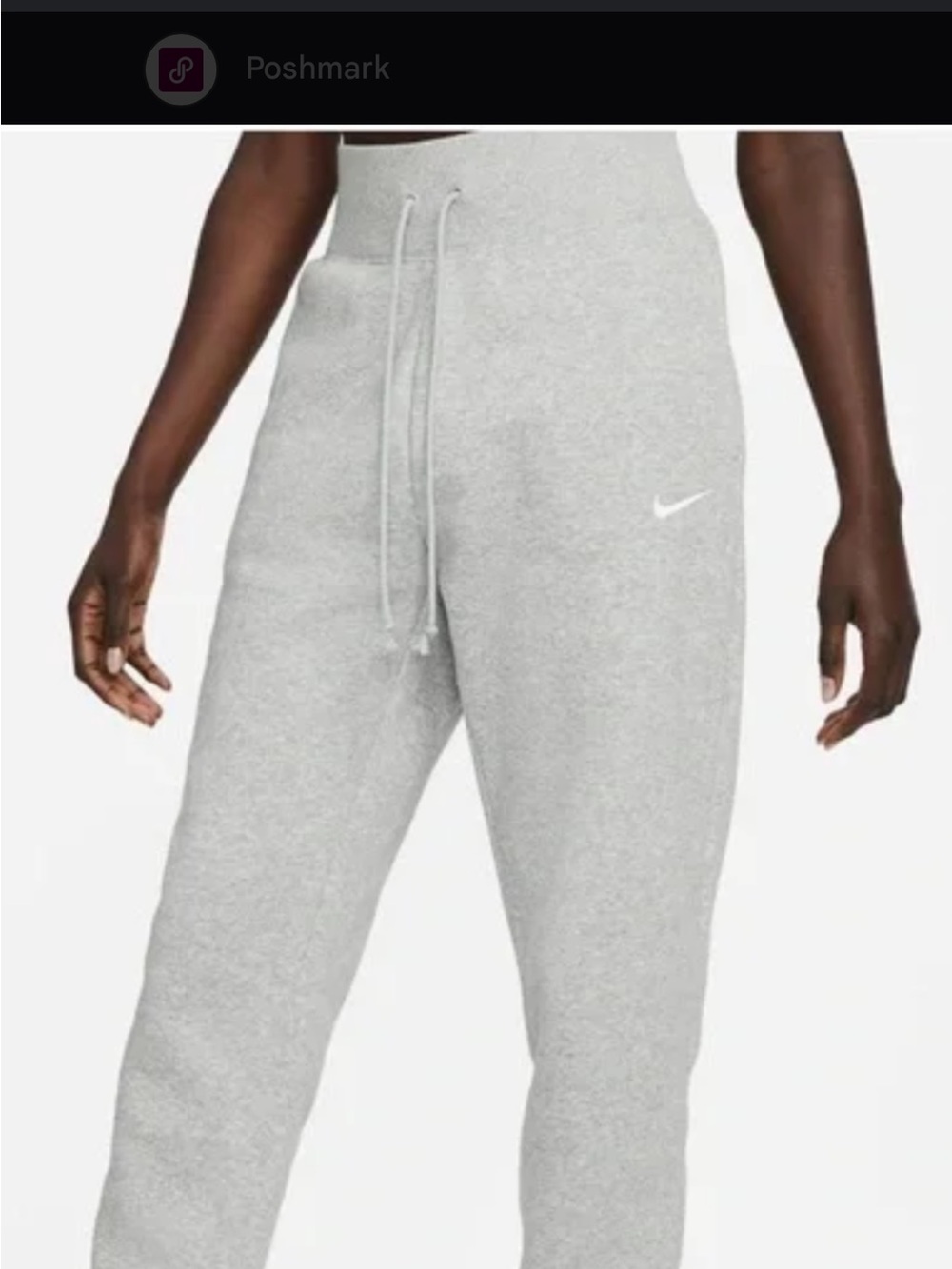 Nike women Grey Drawstring Fleece Joggers